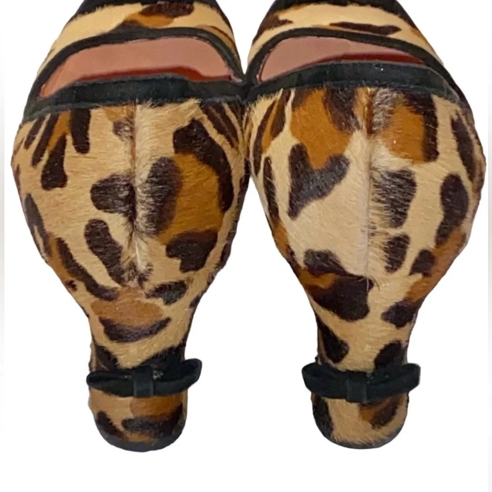 🎉 HOST PICK 🎉L’autre Chose Leopard Leather Fur Heels 37 7